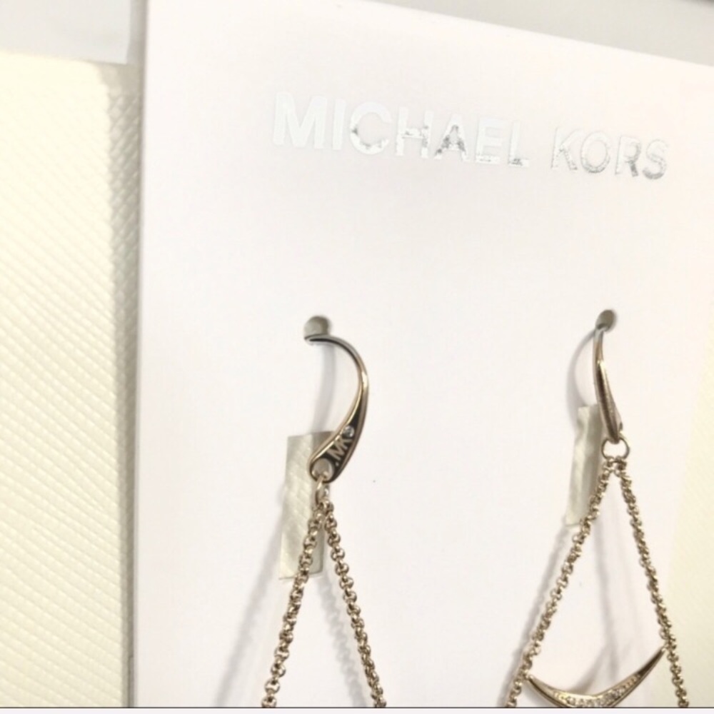 LAST 1 ⭐️ NWT MK gold tone Chandelier Earrings - Picture 4 of 5